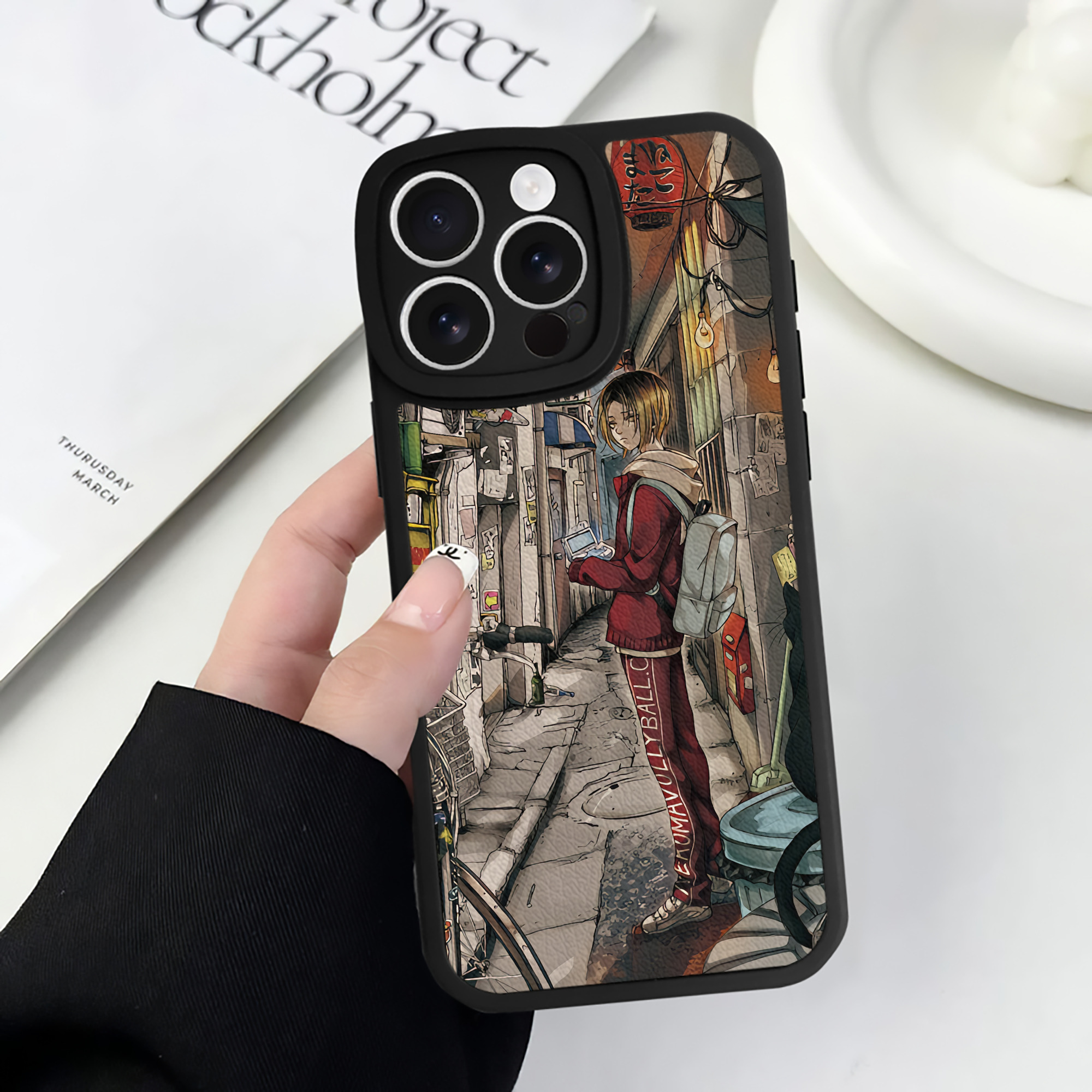 （画像用） ハイキュー!! Haikyu!! 【iPhone 16シリーズ対応】シリコンスマホケース（レザー調） 材質：シリコン